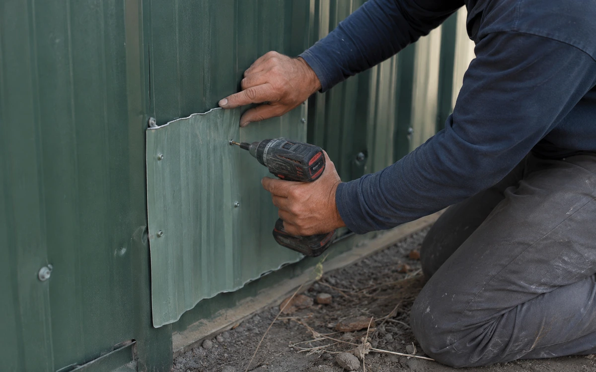 Metal shed repair contractor